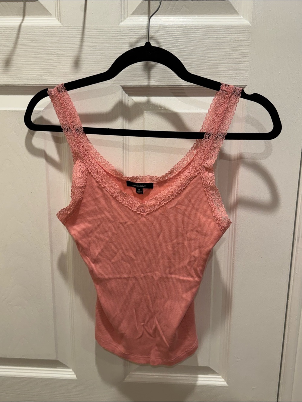 Ambiance Pink Lace-Trim Camisole